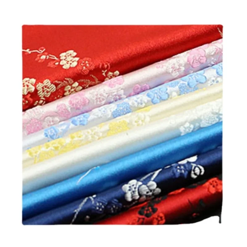 Thick Chinese Damask Costume Dress Robes Qipao Clothes Kimono Satin Plum Jacquard Brocade Fabrics | Дом и сад