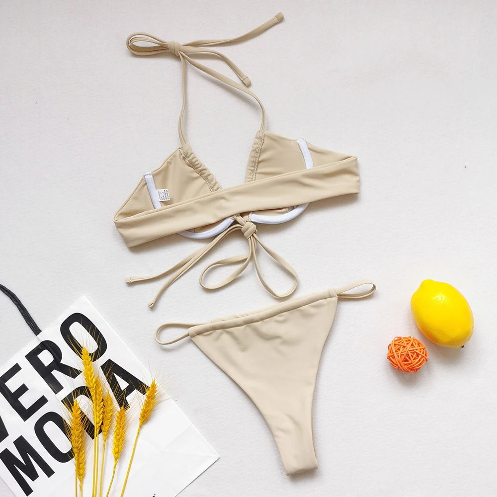 

Bandage Bikini Set 2021 Sexy Push Up Swimwear Women Swimsuit Brazilian Bikini Bather Bathing Suit Summer Beachwear Swimming Suit