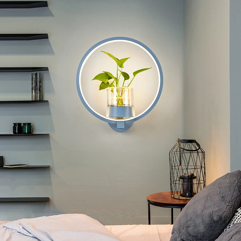 Многоцветная готовая акриловая современная светодиодная настенная лампа для