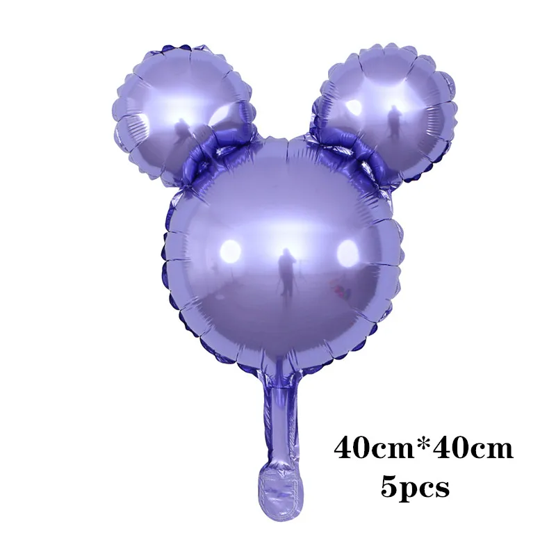 light purple 1 шт. 116*64 см большая подставка Микки и Минни Маус Фольга воздушные шары, Классические игрушки надувной воздушный шар с гелием на день рождения воздушные шары вечерние поставки - Цвет: light purple
