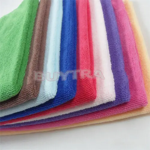 

10 pcs Ultra Soft Microfiber Towel Car Washing Cloth for Car Polish& Wax Car Care Styling Cleaning Microfibre 25*25cm