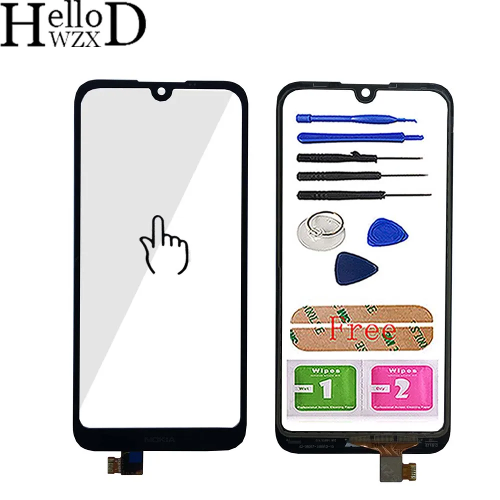 

5.71'' Mobile Touch Screen For Nokia 1.3 Touch Screen Digitizer Panel Front Glass TouchScreen Lens Sensor Tools 3M Glue