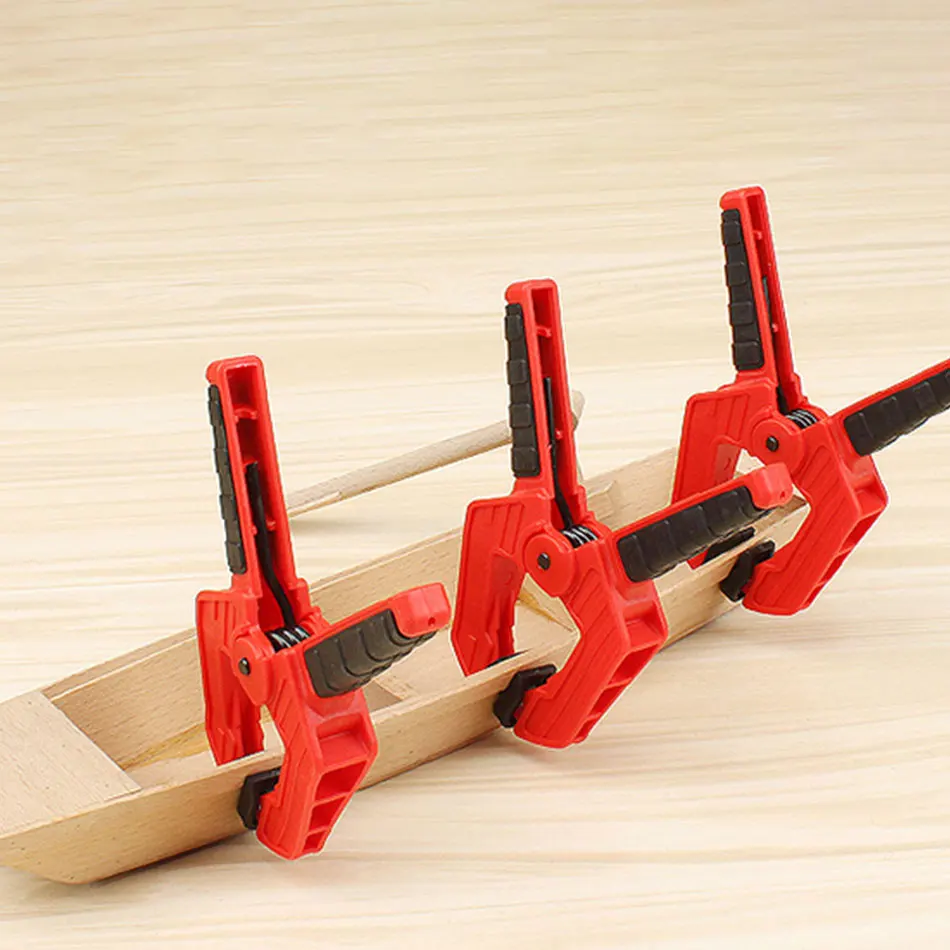 

4pcs 4-inch Heavy Duty Woodworking Plastic Spring Clamp Strong A Type Extra Large Clip Nylon Wood Carpenter Spring Clamps Tool