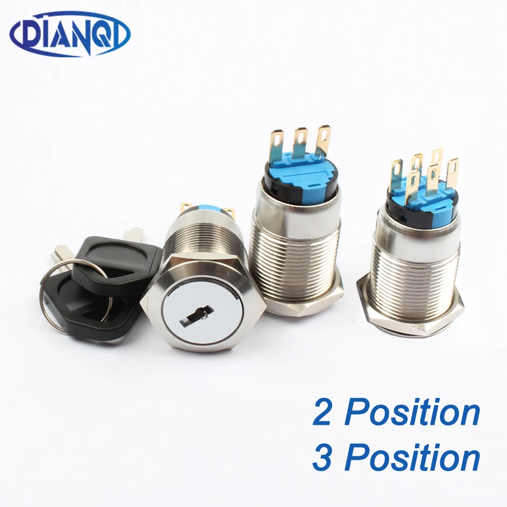 19 мм латунная защелка 2 или 3 позиционная клавишная Кнопка металлический