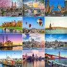 Картина из страз CHENISTORY, картина стразы, городской пейзаж, полноразмерная мозаика, алмазная вышивка 5d, домашний декор сделай сам