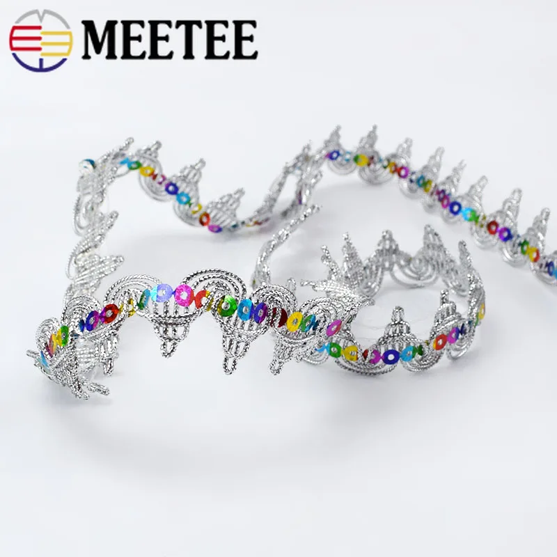 2 см 13 метров кружевные ленты с блестками отделка ткань вязаная золотая