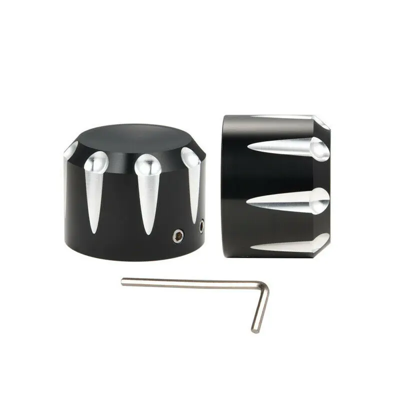 2X Мотоцикл хром CNC передняя ось Гайка Крышка Болт Комплект для Harley Dyna FXDF FXDL FXDB Fatboy