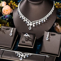 KellyBola Jewelry Dubai Africa Exclusive Customized High Quality 4PCS Set Ladies Wedding Engagement Banquet Festive Celebration