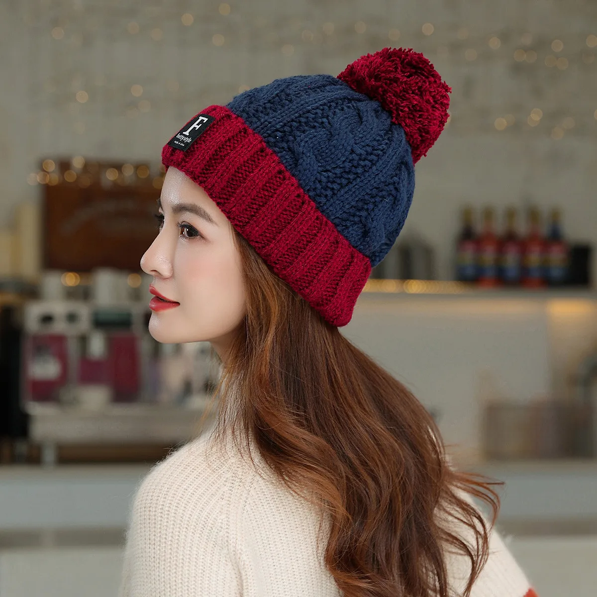 PTAH 2021 Новые зимние шапки для женщин Бини Вязаные однотонные крутые шляпы Девочки Осенние женские бини Теплый боне Кэжуал Шапка Оптовая продажа.