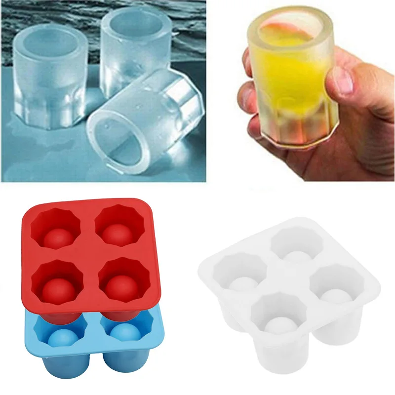 

Four-hole Ice Cup Creative Modeling Ice Mold Edible Ice Cup Ice Lattice Ice Cube Tray Chocolate Mold Home Ice Cube Tool
