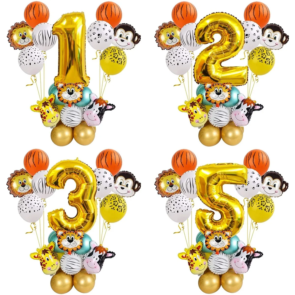 

Safari Jungle Animal Balloons Baby Boy Girl Children Kids Birthday Party Decorartions 1st 2nd 3rd 4th 5th 6th 7 8 9 Years