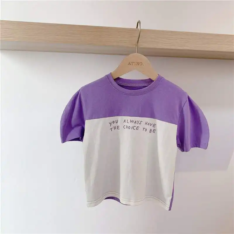 Детская одежда Новинка лета 2020 корейское летнее платье для девочек футболка с