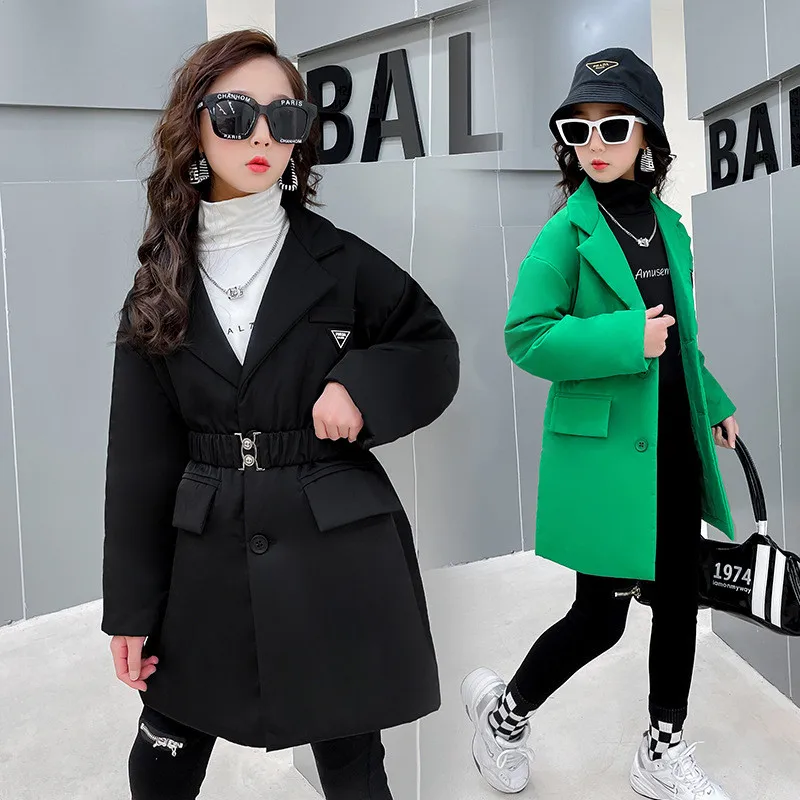 

Teensagers Chidren's Clothing Coats Spring Autumn Girls Fashion Cotton Thick Suits Outerwear For Baby Kids Casual Jackets Outfit