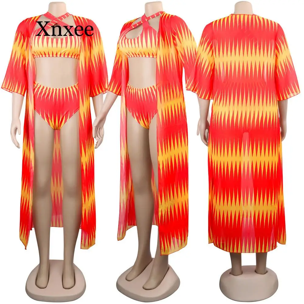 

Summer Beach Punk Style Print Sexy 2020 Set Sleeveless Long Loose Pant 3 Piece Sets Night Club Sets