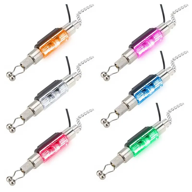 

LED Fishing Alarm Chain Hanger Swinger Indicator Fishing Bite Fishing Tackle Tools Stainless steel LED Illuminated Indicator