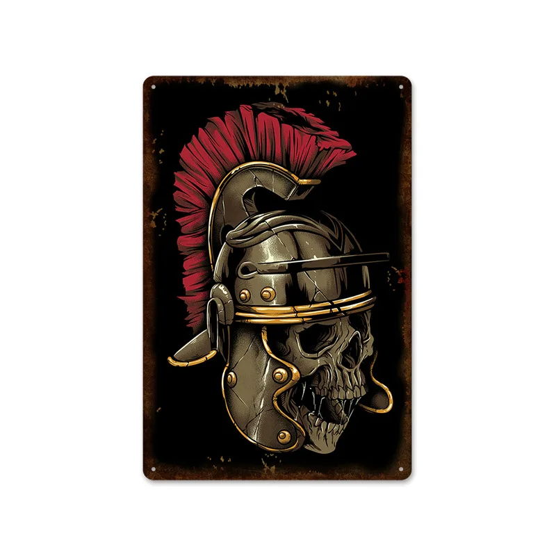 Жестяной знак украшение детской комнаты винтажный череп мультяшная