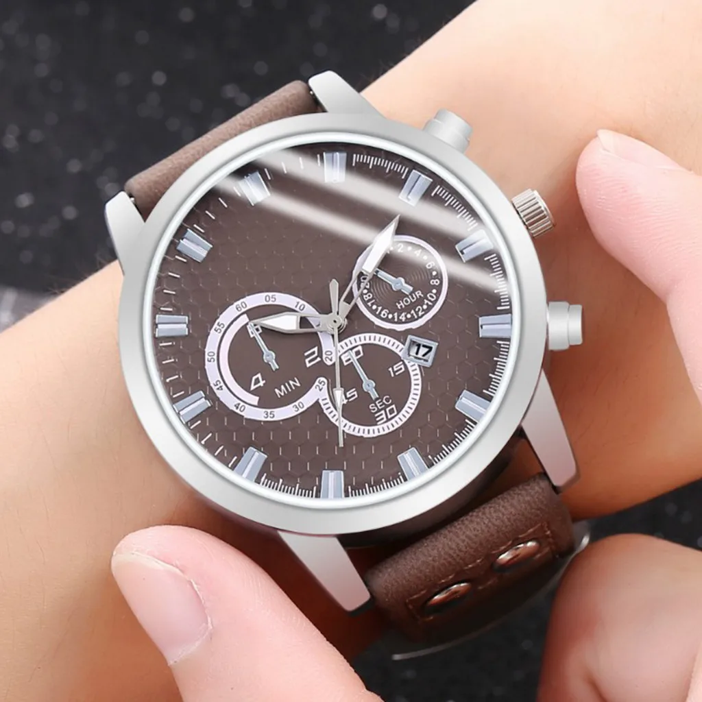 Мужские повседневные часы с одним календарем деловые спортивные мужские