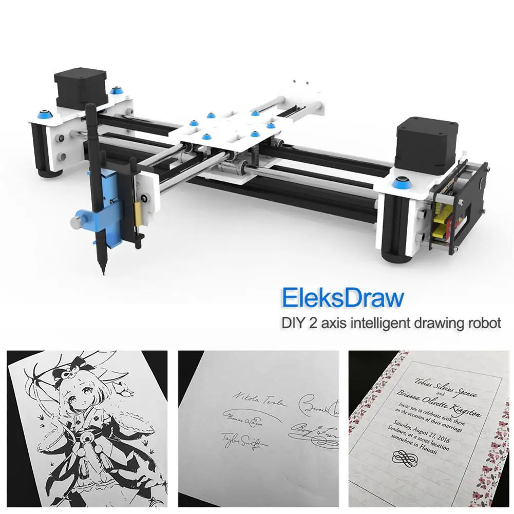 Drawing Writing Robot Machine Draw Bot For Desktop DIY XYPlotter High CNC Precision Eleksdraw Smart Apparatus Intelligent | Компьютеры и