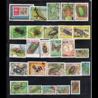 100 pcs lot all different unused postage stamps topic insects for collecting