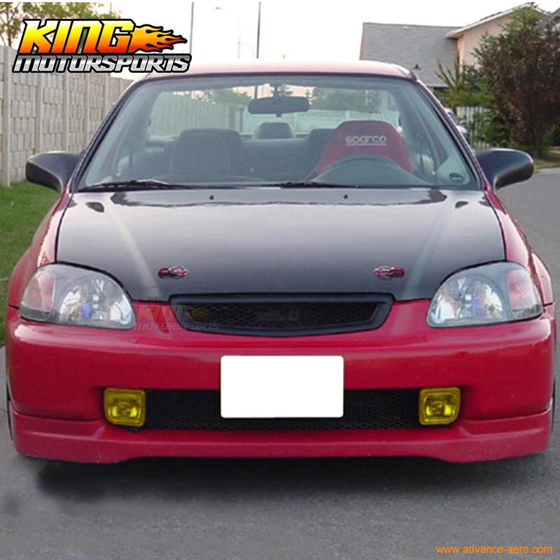 Fit For 96 97 98 Honda Civic DX LX EX EK T-R Front Mesh Black Hood Grille Grill US Domestic Free Shipping | Автомобили и