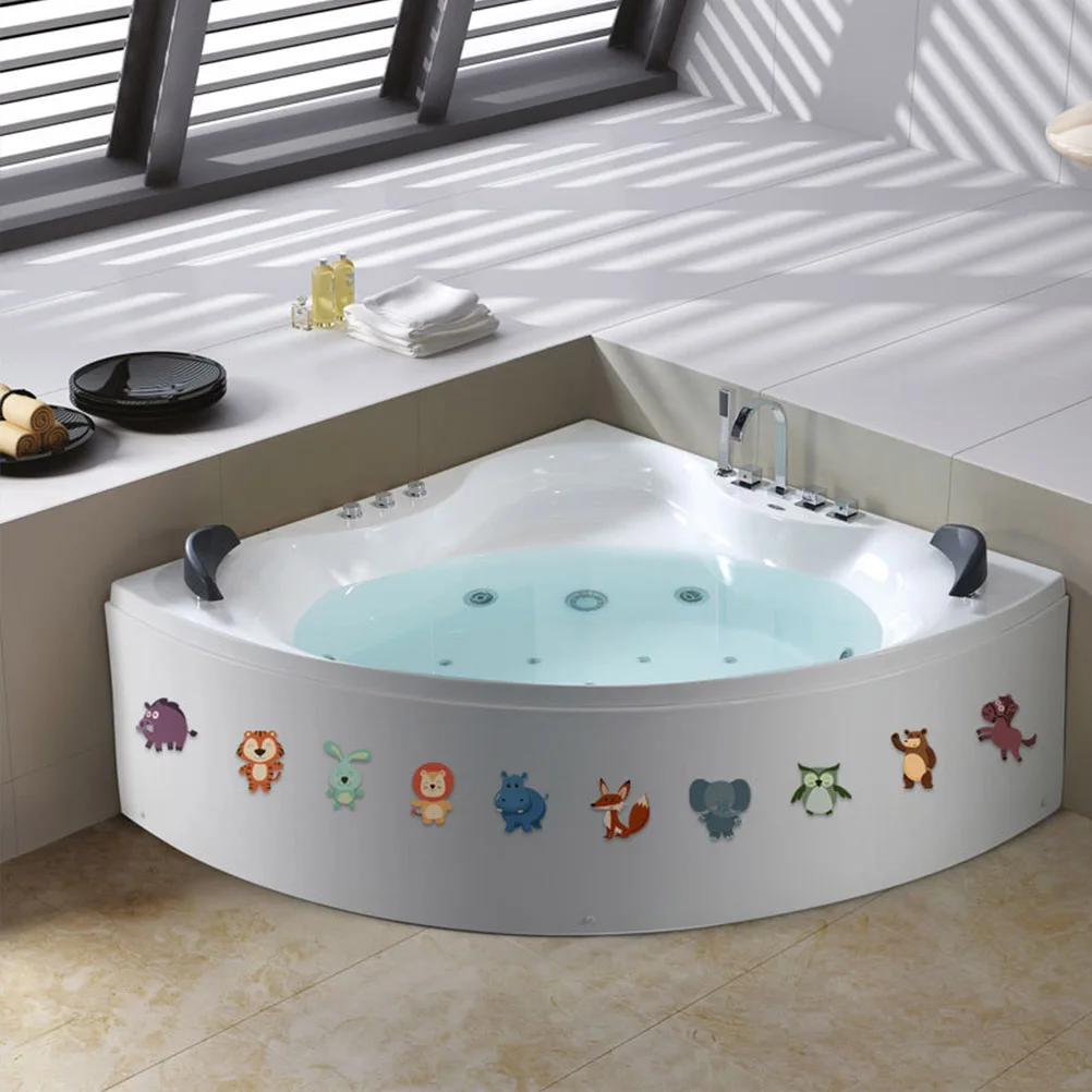 Наклейки на стену с мультяшными животными 3d наклейки для ванны детские