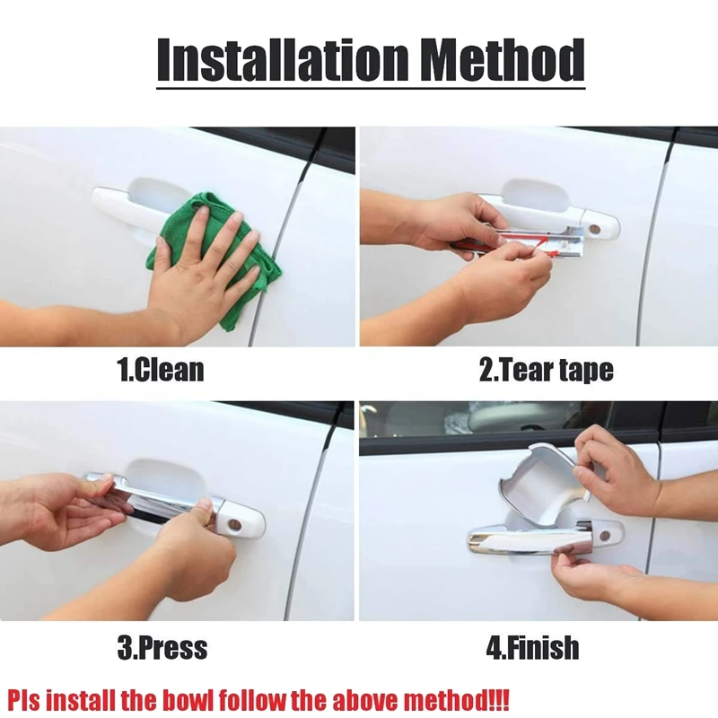 Автомобильная ручка для передней двери из углеродного волокна + наклейка задней