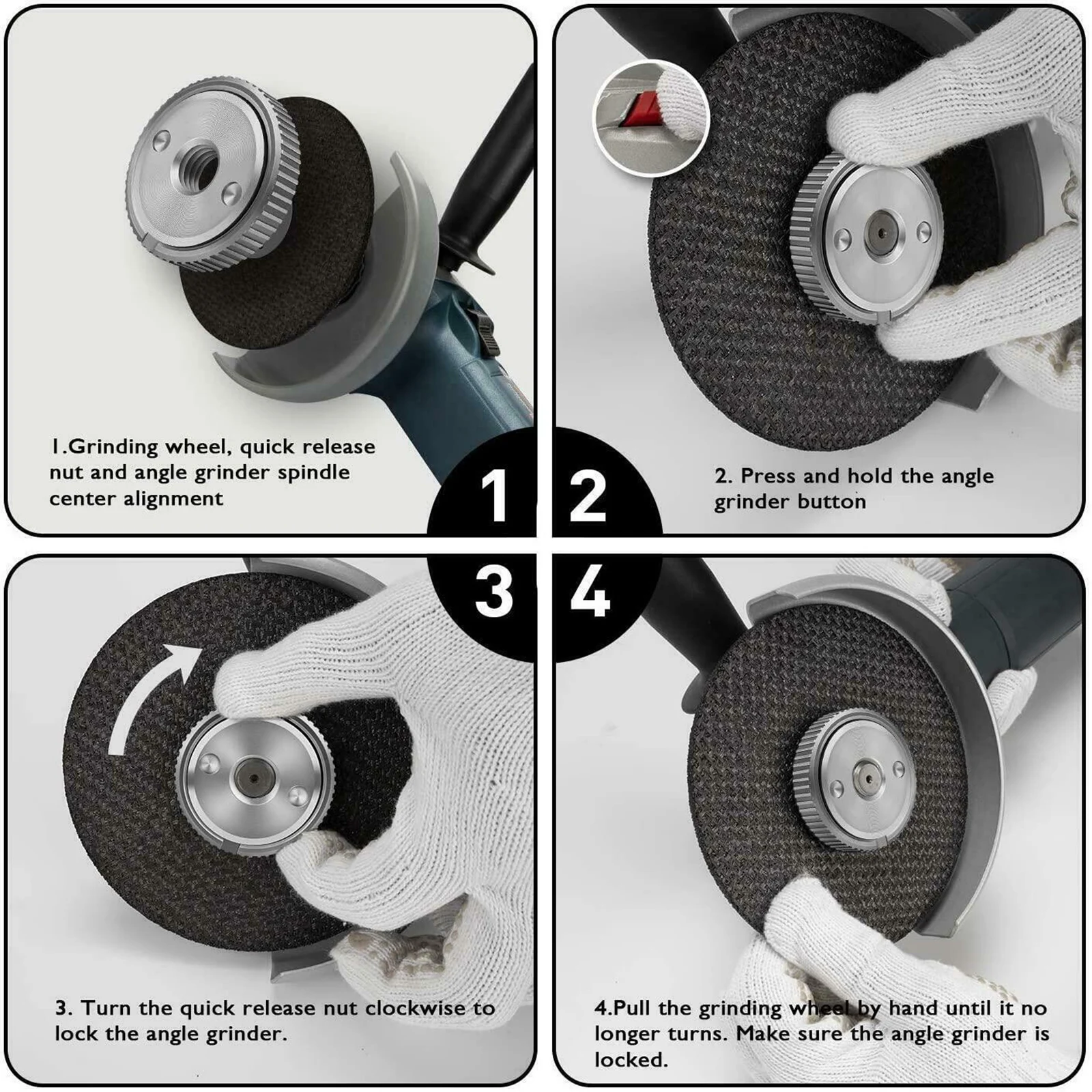 

Newly Locking Plate Chuck For M14 Angle Grinder Quick Clamping Nut Clamping Device TE889