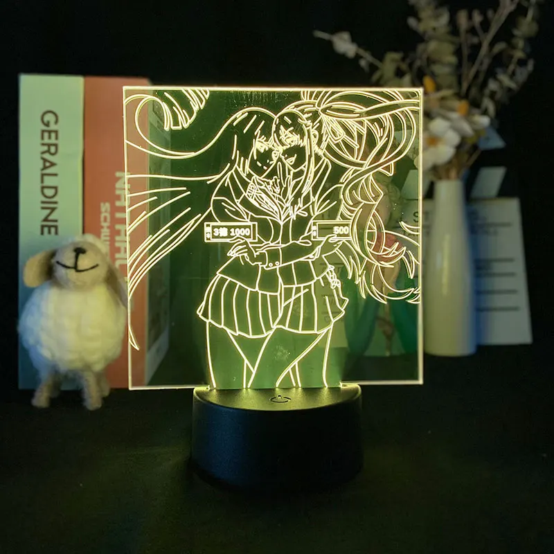 

Led Night Light Lamp Anime Kakegurui Compulsive Gambler for Bedroom Decor Nightlight Birthday Gift 3d Light Kakegurui