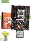 Игровая материнская плата HUANANZHI X79 Deluxe с процессором Intel Xeon E5 2680 2,7 ГГц, высокоскоростной NVME M.2, слот ОЗУ до 128 ГБ, деталь для ПК сделай сам