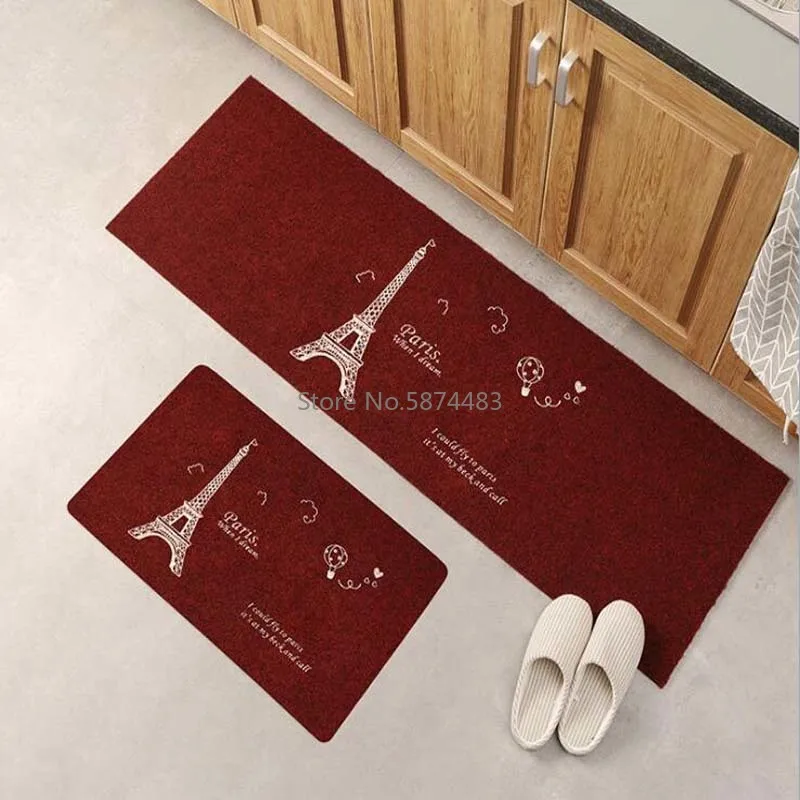 Противоскользящий длинный набор кухонных ковриков моющийся прикроватный коврик