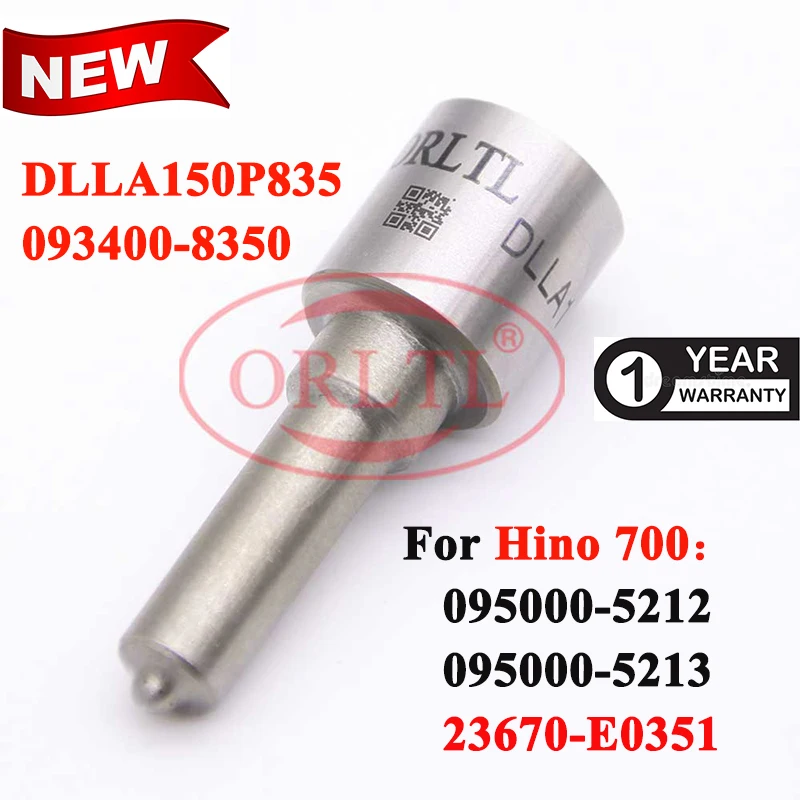 

DLLA150P835 Common Rail Injector Nozzle 093400-8350 Diesel Fuel Injector Sprayer DLLA 150 P 835 For Hino 095000-5212 23670-E0351