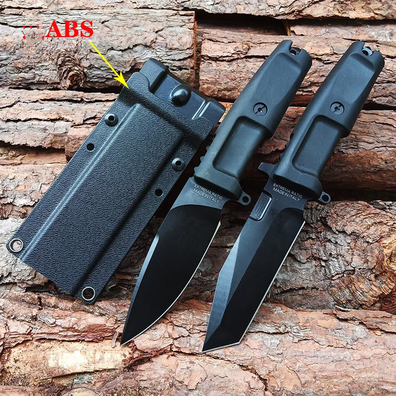 

Fixed blade knife 440C blade rubber handle tactical hunting knife outdoor camping survival knives multi diving tool & ABS sheath