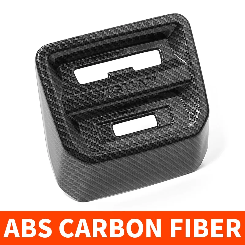 Внутренняя отделка и выхлоп из углеродного волокна декоративная рамка выпускного отверстия, крышка для Volkswagen Tiguan mk2 2017 18 19 2020 2021