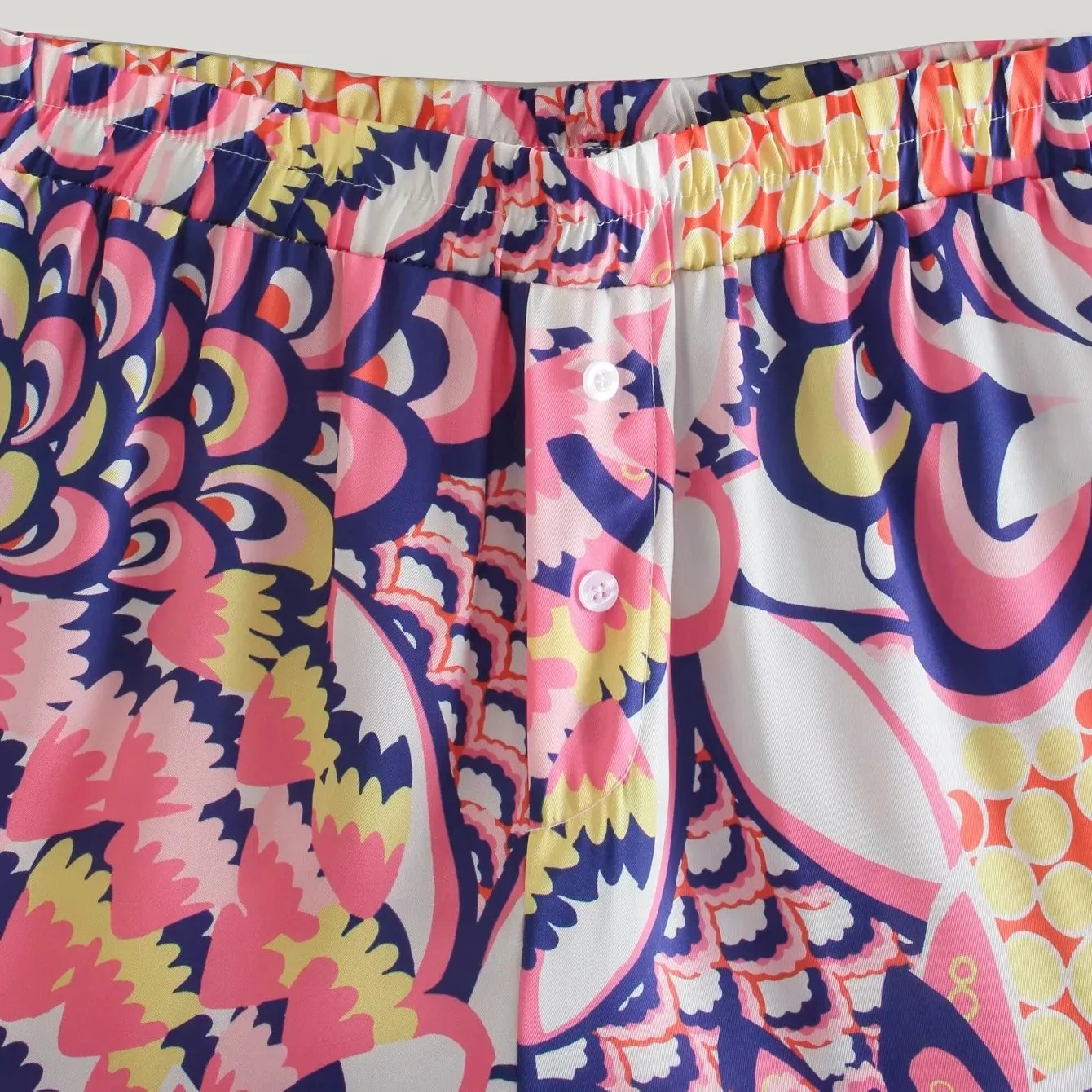 

Summer Floral Print Beach Shirt Short Sets With Turban Long Sleeve Shirt And Short Pants Women Two Piece Suits Holiday Outfits