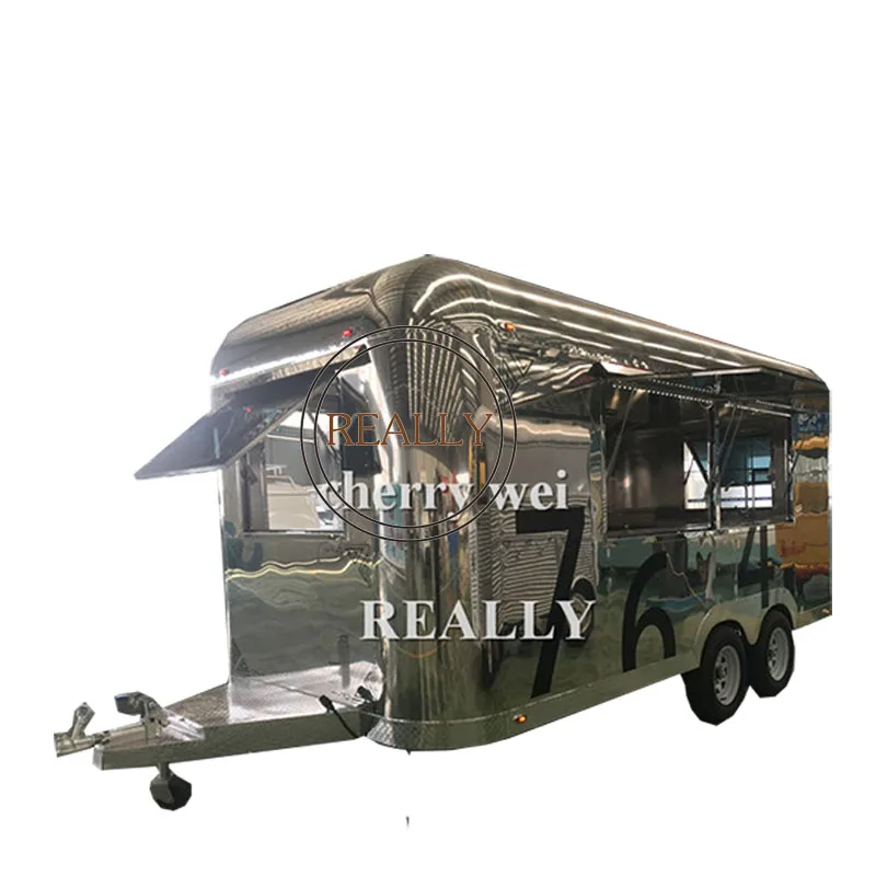 

4m stainless steel cheapest high quality street food trucks mobile food trailer mobile food cart for sale philippines Australia