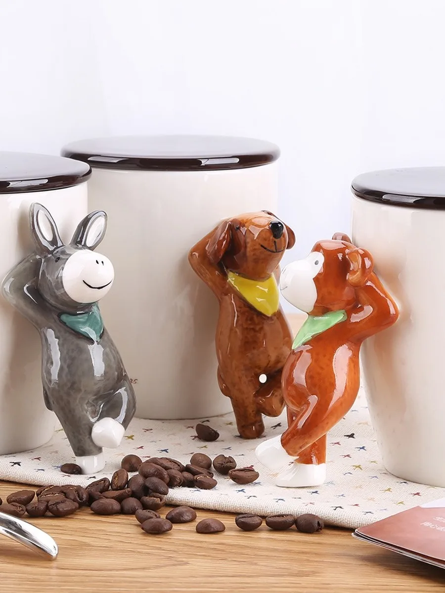 Милая 3d мультяшная кружка керамическая чашка кофе кот чай самоперемешивающаяся