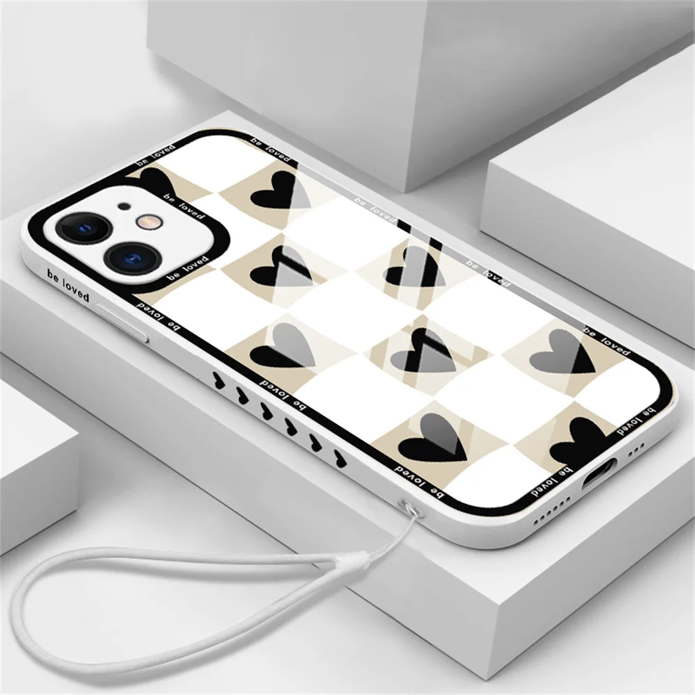 

2021 new original glass love phone case is suitable for iPhone 13 12 11 Pro XR X XS Max 7 8 Plus Se 2020 liquid case