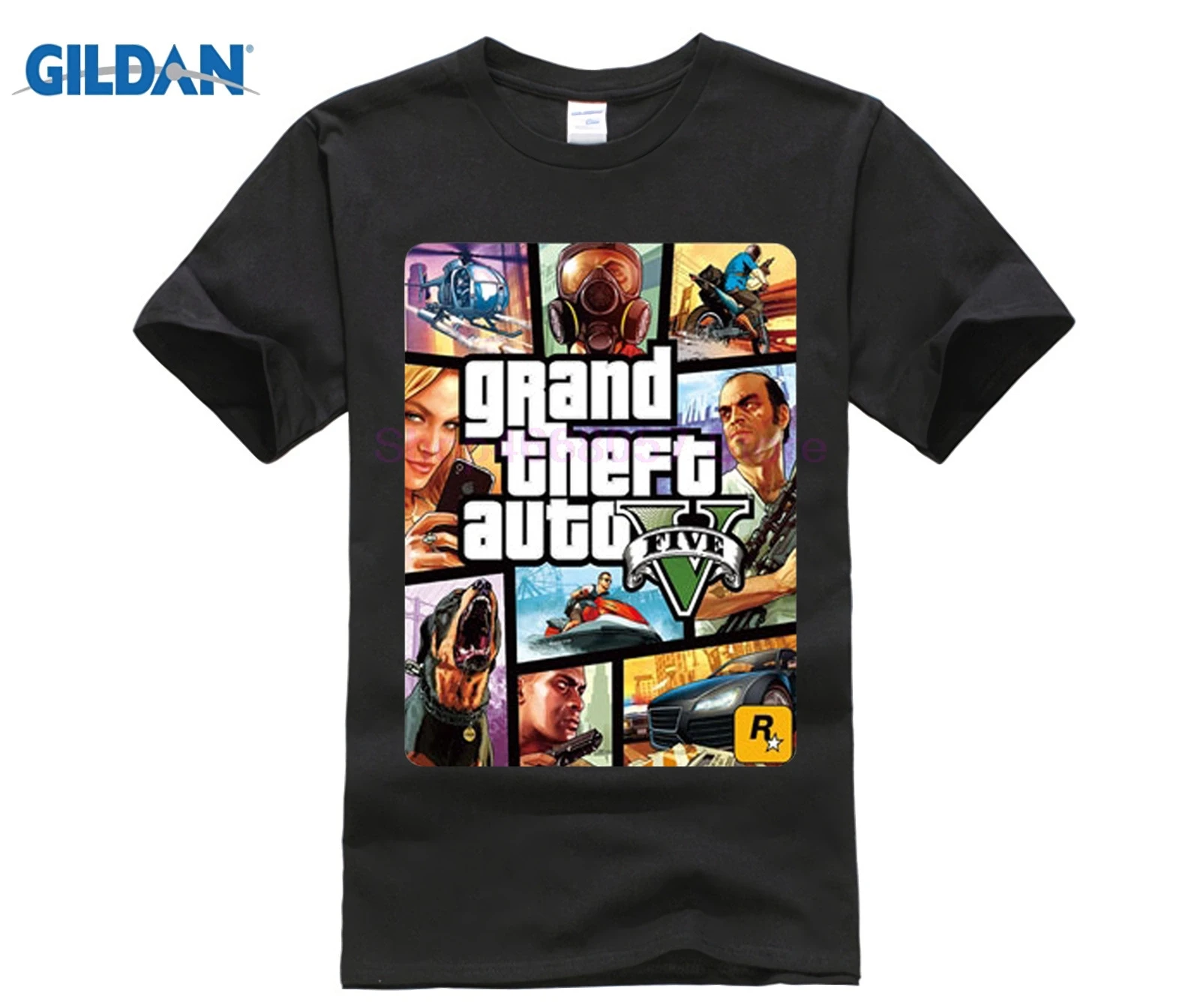 Grand Theft Auto GTA Футболка Мужская Уличная Длинная с 5 известный бренд футболки из
