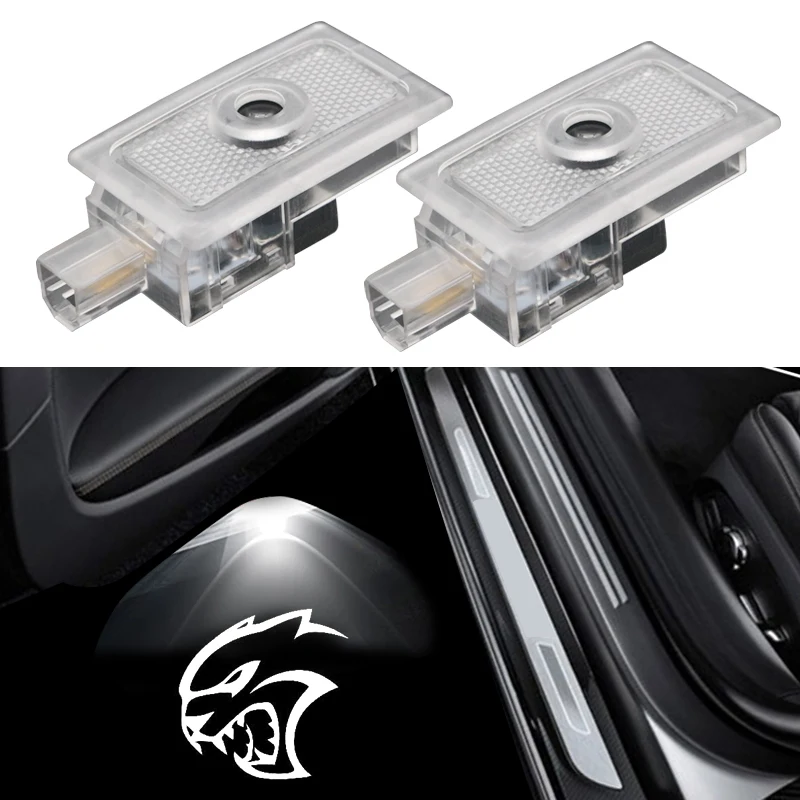 

2-4 шт. двери автомобиля Hellcat логотип светильник светодиодный автомобильный Стайлинг для Dodge Magnum Зарядное устройство флеш-накопителей “Мсти...