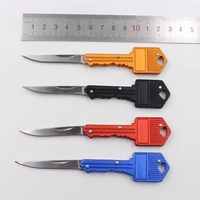 2020 hot mini camping key ring folding blade knife portable hunting fold knife survival pocket key chain knife outdoor tools