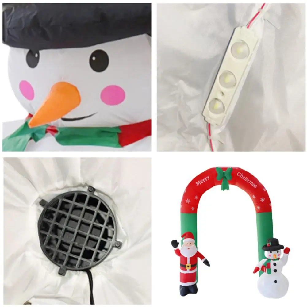 8 футов надувной Санта-Клаус Снеговик Арка реквизит для Санта-Клауса снеговика