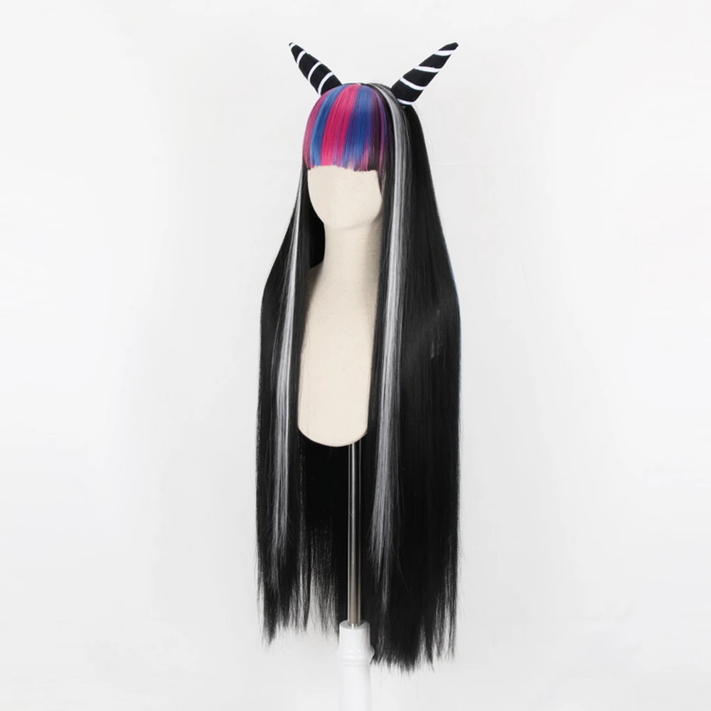 100 см Danganronpa Trigger Happy Havoc Mioda Ибуки Косплэй парик длинные прямые синтетические