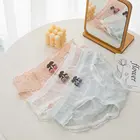 Японские Женские сетчатые трусики Kwayii Cherry нижнее белье тонкие мягкие удобные хлопковые трусики с промежностью для студентов