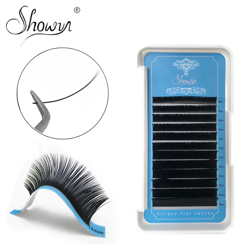 Ресницы для наращивания в форме эллипса Новые матовые разделенные наконечники