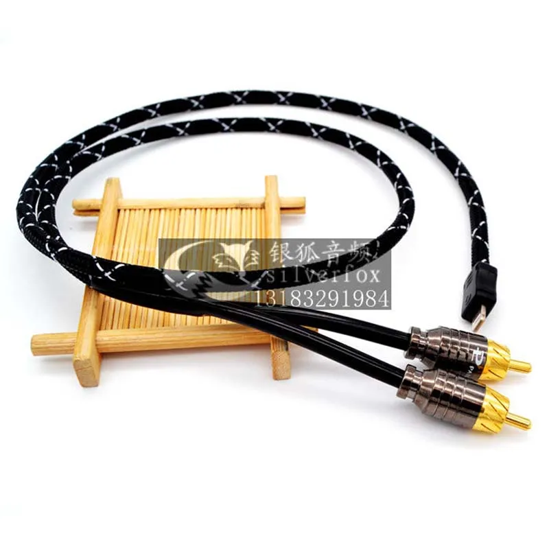 Lusya Aux audio cable Android iphone to 2rca double lotus connected EX25 FX25 G25 FX35 QX50 QX60 qx70 g37 for Infiniti T1261 | Электроника