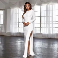 2019 new white black women fashion o neck long sleeve vestido celebrity evening party bodycon bandage dresses