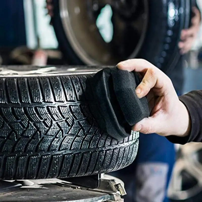 

8/11 Cm Facilitates The Details Of Wave Type Tire Bandage Tools, Hexagonal Grip Applicator, Hand Tire Wax Sponge Car Accessories