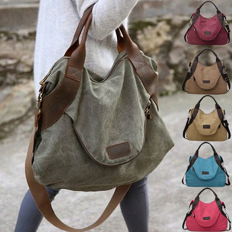 

2021 Women Bag Large Big Capacity Women Casual Tote Handbag Female Shoulder Bag Canvas Crossbody Lady's Hand Bags Shopping Bag