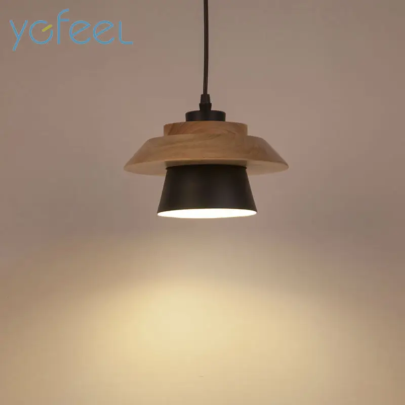 

Home Dining Room Pendant Light Modern Bedroom Lighting Home Indoor Lighting Decoration Hotel Room Pendant Lamp Aluminum+Wood E27