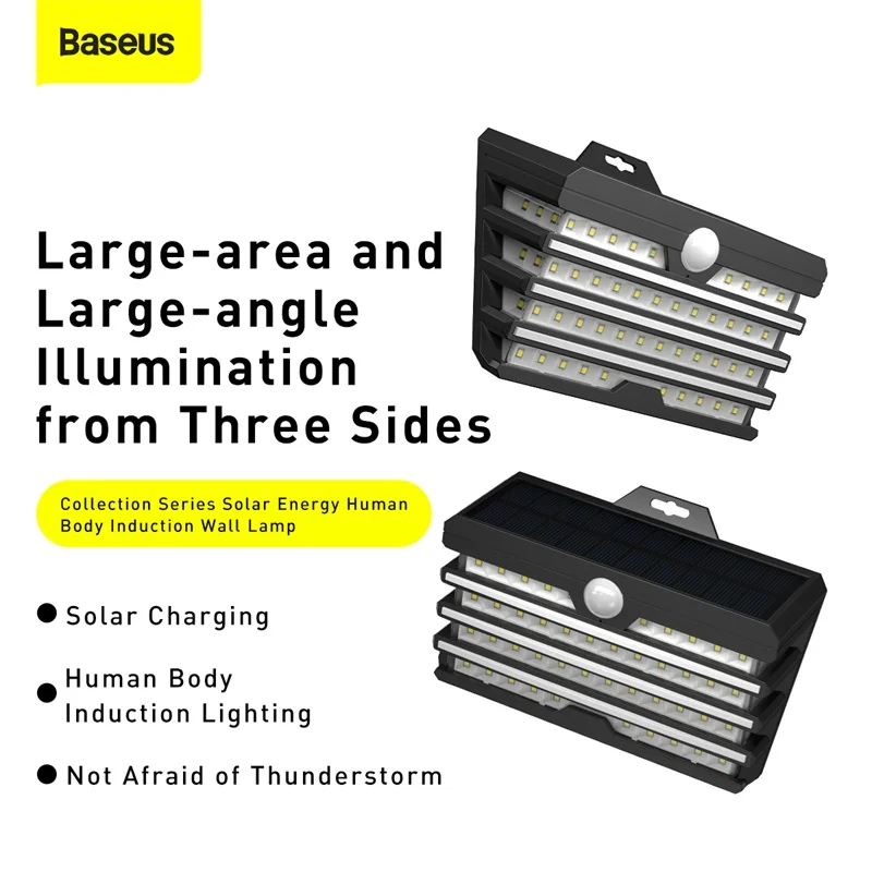 Baseus светодиодный светильник на солнечных батареях уличный солнечный с датчиком